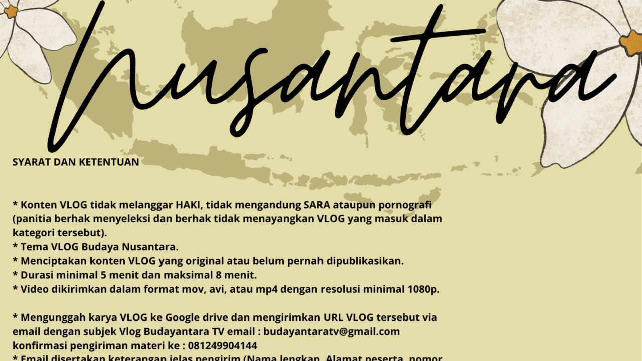Budayantara.tv Gelar Lomba Vlog Budaya Nusantara, Hadiah Jutaan Rupiah Menanti! - Budayantara TV
