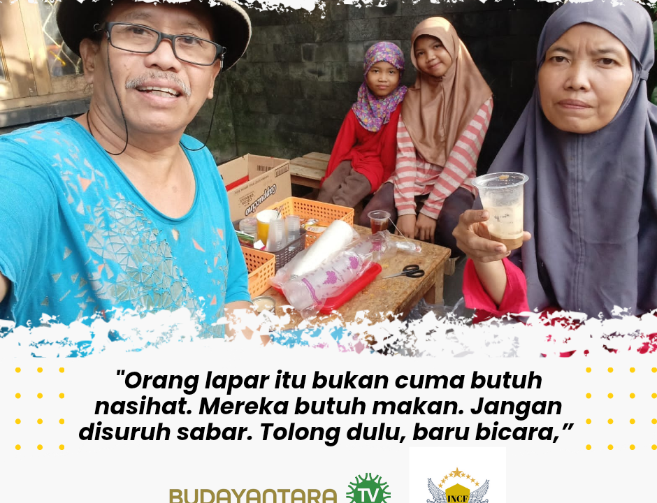 Eddie Karsito dan Warung Kopi Gratis: “Orang Lapar Jangan Disuruh Sabar” - Budayantara TV