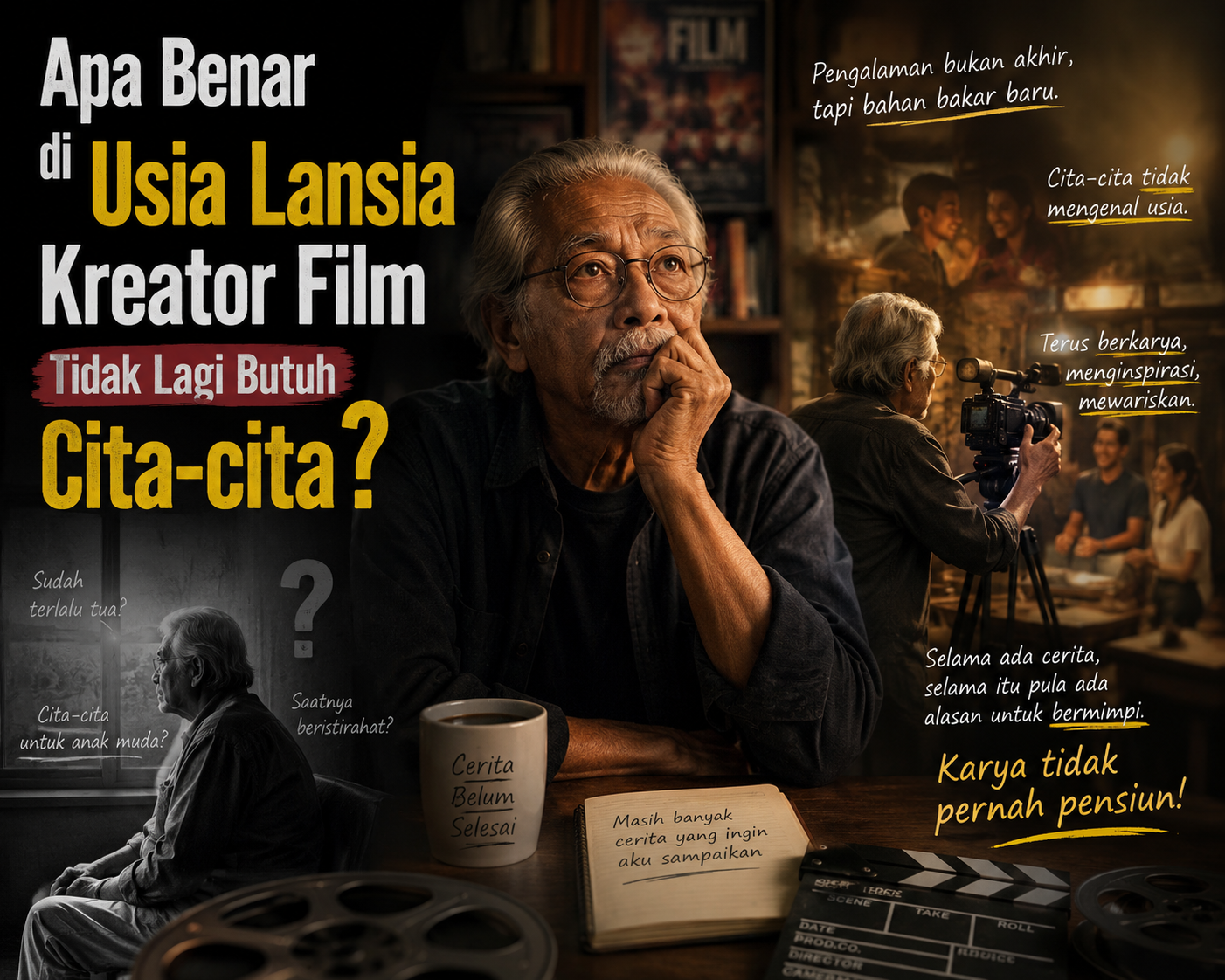 Apa Benar di Usia Lansia Kreator Film Tidak Lagi Butuh Cita-cita?
