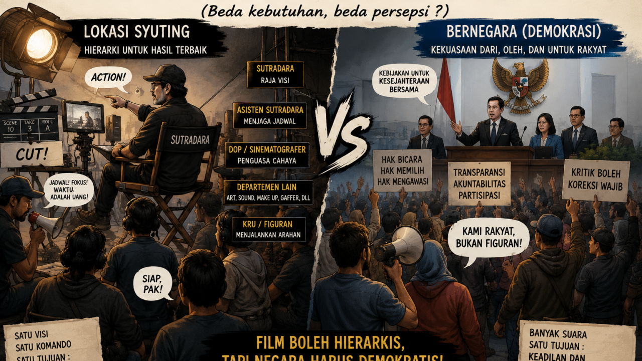 “DEMOKRASI BERNEGARA VS HIERARKI DI LOKASi SYUTING”(Beda kebutuhan,beda persepsi ?) - Budayantara TV