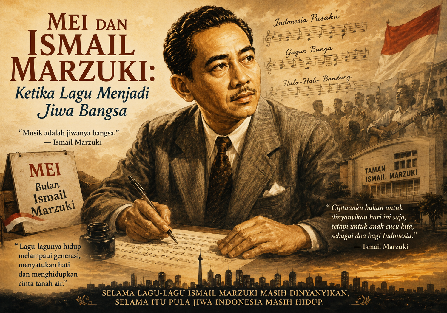 Mei dan Ismail Marzuki: Ketika Lagu Menjadi Jiwa Bangsa