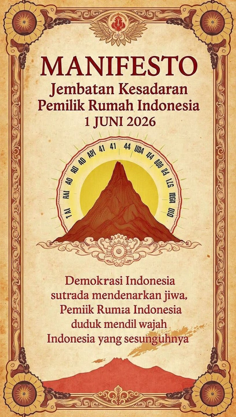 Manifesto Jembatan Kesadaran Pemilik Rumah Indonesia