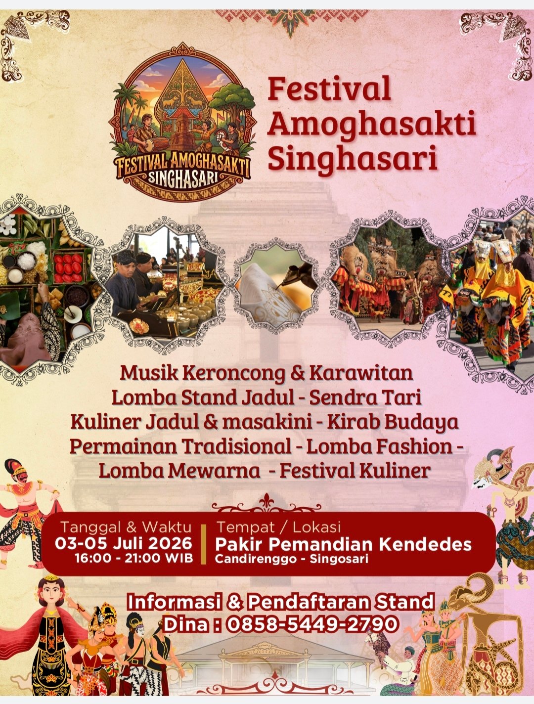 Festival Amoghasakti Singhasari Hadirkan Ragam Kesenian dan Kuliner Tradisional di Singosari