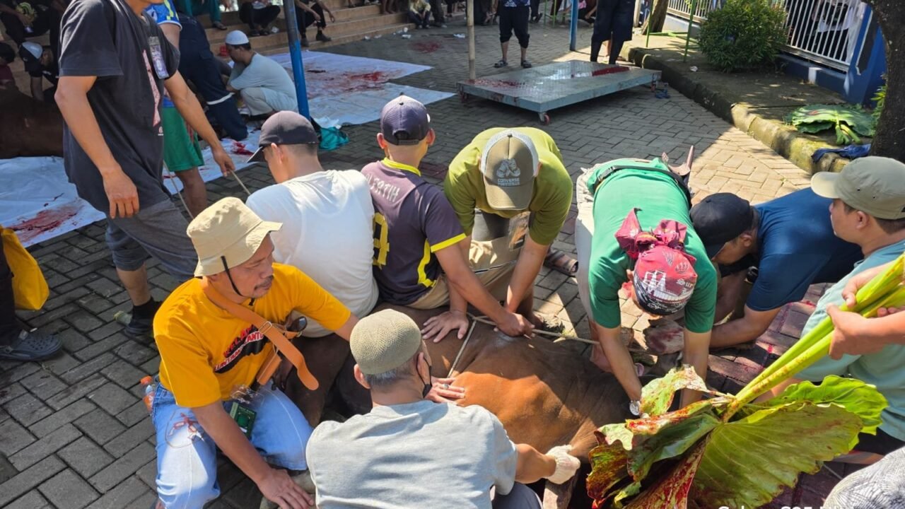 Masjid Ar-Rahmah Duta Mekar Asri Cileungsi Sembelih 10 Sapi dan 23 Kambing saat Idul Adha 1447 H - Budayantara TV