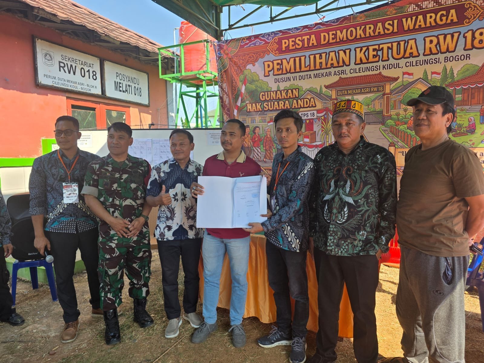 Warga RW 18 Duta Mekar Asri Kompak Sukseskan Pemilihan Ketua RW, Bambang Cahyo Pribadi Terpilih