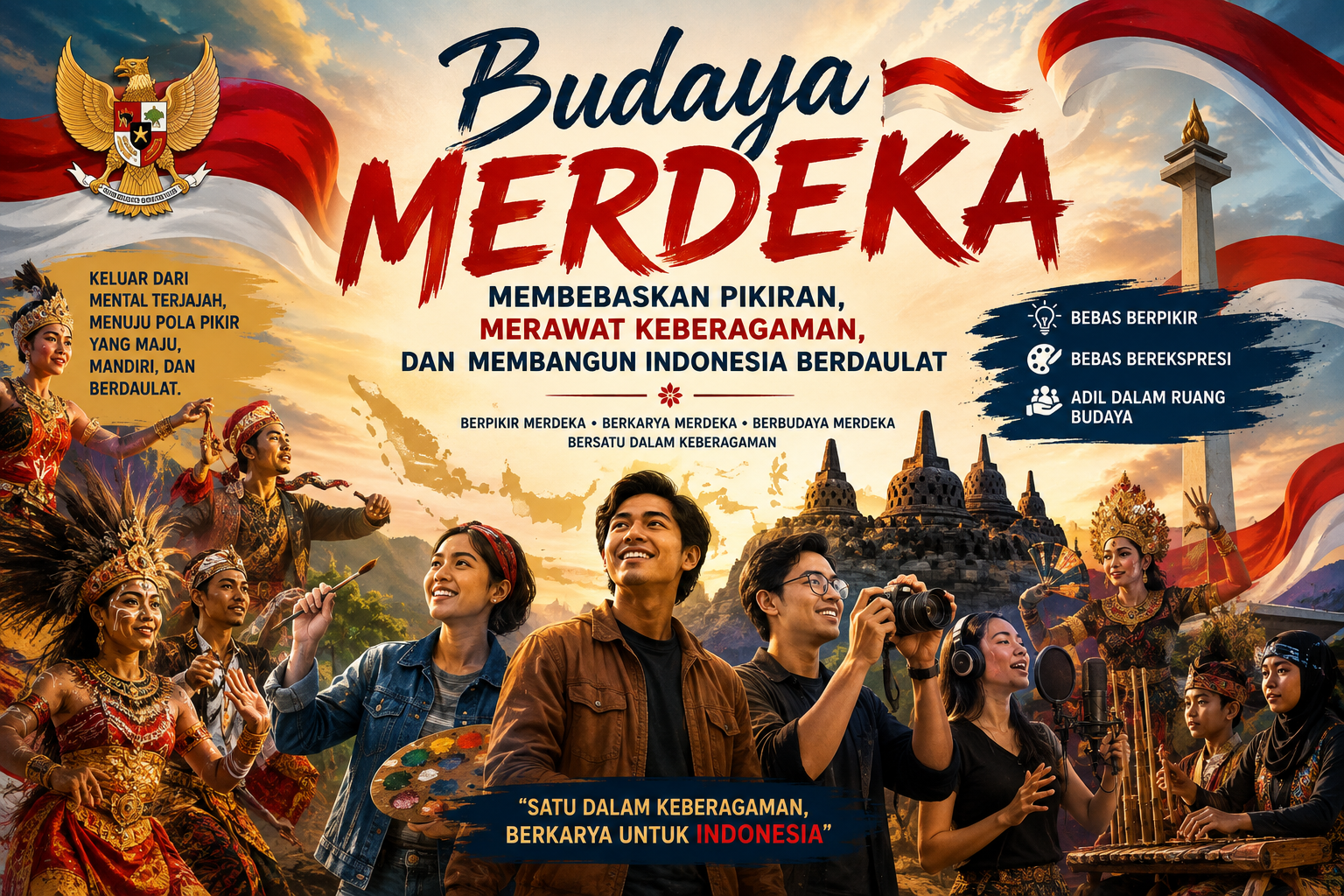 Budaya Merdeka: Membebaskan Pikiran, Merawat Keberagaman, dan Membangun Indonesia Berdaulat