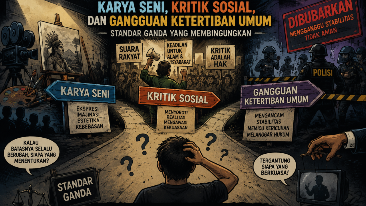 Batas antara Karya Seni, Kritik Sosial, dan Gangguan Ketertiban Umum - Budayantara TV